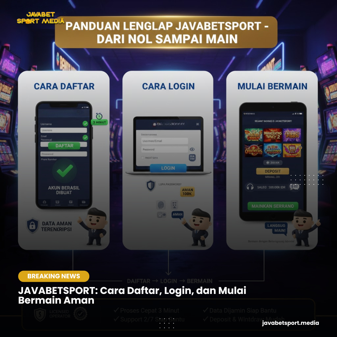 JAVABETSPORT Cara Daftar, Login, dan Mulai Bermain Aman